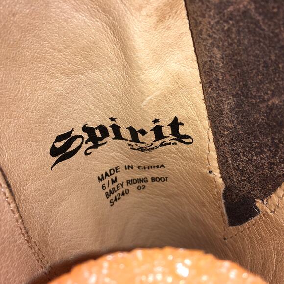 Spirit by Lucchese Bailey Riding Boot Womens 6 M Chocolate Brown Leather Tall - Picture 6 of 15